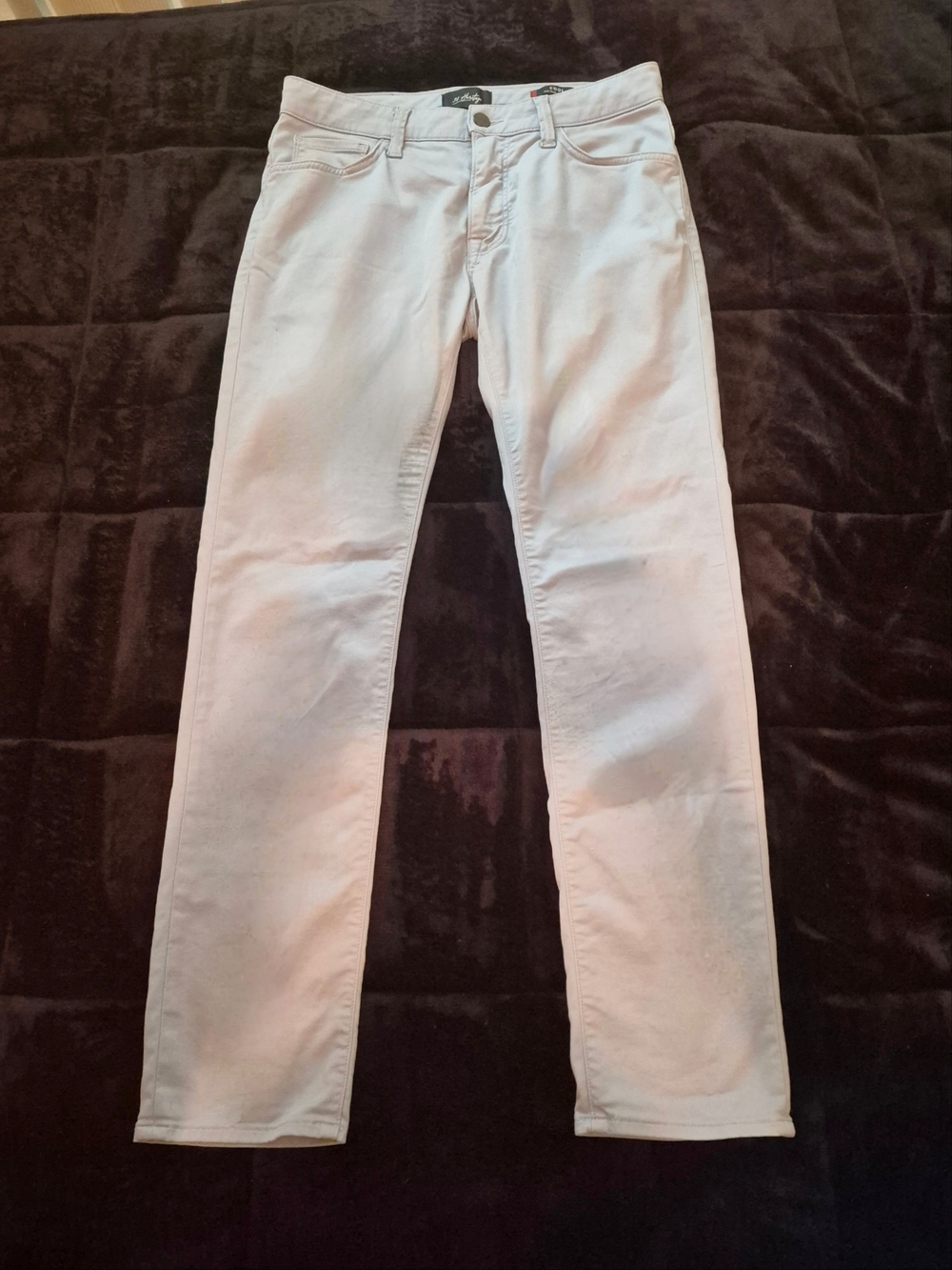 34 Heritage Cool Mid Rise Tapered Jeans Men's 32x32 Light Gray Stretch